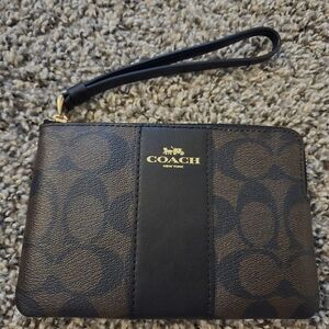 Brown Coach wristlet. Brand new!